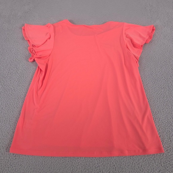 LOT OF 3 Susan Graver Tops Womens 1X Multi Liquid Knit Flutter Sleeve T-Shirt - Picture 5 of 16